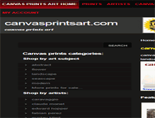 Tablet Screenshot of canvasprintsart.com